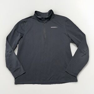 Merrell‎ Sweater Mens Large Long Sleeve Pullover 1/4 Zip Black